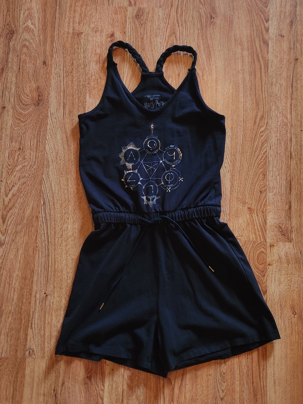 Harry Potter Black Romper, Playsuit, Wizarding World, Size XS